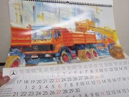 Daimler-Benz AG - Mercedes-Benz 1983 Nutzfahrzeuge, wall calendar / vuosikalenteri  / seinäkalenteri