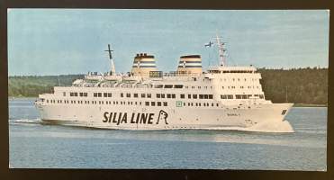 Silja Line - Bore I - Kulkenut postikortti, merkit ja leimat