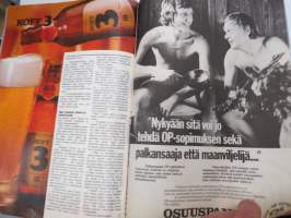 YV 1975 nr 3 -Osuuspankki asiakaslehti, mm. Tellervo Koivisto, Onko maausko kuollut, Pelihimo riivaa suomalaisia, Pori kasvaa, Huumorimiehet, Tulimiehet kertovat, ym