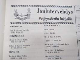 Veljeysviesti - The Message of Brotherhood 1972 nr 12 - The United Finnish Kaleva Brothers and Sisters - Yhdistyneet Suomalaiset Kaleva Veljet ja Sisaret