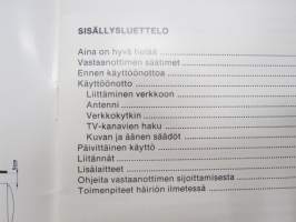 Salora 1H0, 1H3, 1H5 televisio -käyttöohje - operating instructions, bruksanvisning, Bedienungsanleitung