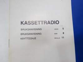 Luxor kassettradio 9108 - radio recorder / radionauhuri -käyttöohje - operating instructions - bruksanvisning