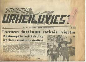 Satakunnan Urheiluviesti 1960 nr 1