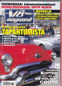 V-8 Magazine 6/1996. Keskiaukeamakuvana Cadillac Pro Street &#039;59