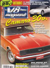 V-8 Magazine 1/1997. Keskiaukeamakuvana Camaro Pace Cars 1967/69/82/93 Indy, Brickyard 400 1997