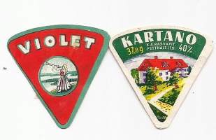 Kappeli  tuote-etiketti  juustoetiketti  4x4 cm 2 eril