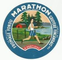 Marathon  tuote-etiketti  juustoetiketti  10 cm