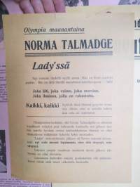 Olympia (elokuvatetteri) maanantaina - Norma Talmadge Lady´ssä -elokuvajuliste / movie poster