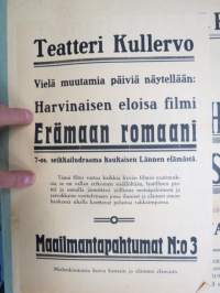 Teatteri Kullervo - Erämaan romaani / Maailmantapahtumat nr 3 -elokuvajuliste / movie poster