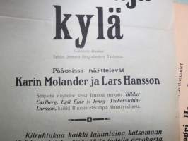 Lahden Näyttämö, Lahti - Kalastajakylä, Karin Molander &amp; Lars Hansson  -elokuvajuliste / movie poster