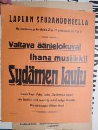 Lapuan Seurahuone - Sydämen laulu äänielokuva, Lupe Velez, William Boyd -elokuvajuliste / movie poster