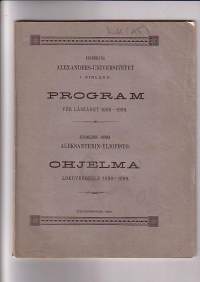 Kejserliga Alexanders-universitetet i Finland - Program för läseåret 1890-1891 / Keisarillinen Suomen Aleksanderin-yliopisto - Ohjelma lukuvuodelle 1890-1891