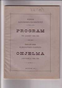 Kejserliga Alexanders-universitetet i Finland - Program för läseåret 1900-1901 / Keisarillinen Suomen Aleksanderin-yliopisto - Ohjelma lukuvuodelle 1900-1901