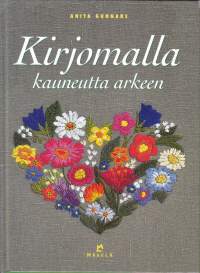 Kirjomalla kauneutta arkeen, 2000. Kirjan mallit tarjoava uusia ideoita kodintekstiilien ja lastenvaatteiden koristeluun ja kankaiden ja esineiden kirjontaan.