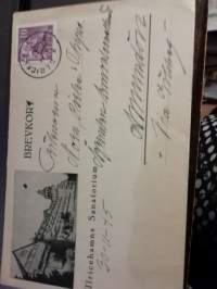 Kirjekortti 30.11.1945 (Ulricehamns Sanatorium)