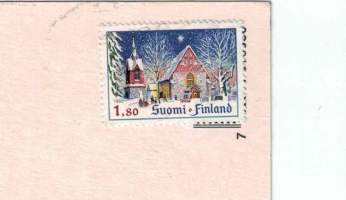 Jenny Nyström / joulukortti. Uusio tuotanto. Kulkenut, todella  hyväkuntoinen. Jouluinenpostimerkki 1.80 mk.