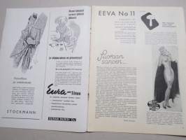 Eeva 1941 nr 11 kansikuva Iise Werner Ufan musiikkielokuvassa - Toivomuskonsertti, Rakas Parisi, Tuulen viemää, Uuteen elämään, Meiltä ja merten takaa, ym.