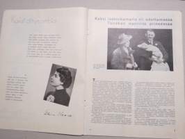 Eeva 1940 nr 6 kansikuva Tuire Orri - Nuori, viehättävä näytteljätär, Kaksi Dityrambia, Kaksi lastenkamaria oli odottamassa Tanskan nuorinta prinessaa, ym.