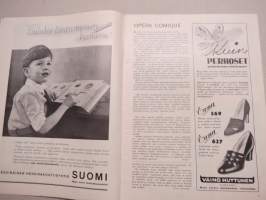 Eeva 1938 nr 4 Tuleeko tähä  minun kuvani?, Mitä kaunis nainen näki kenkätehtaassa..., Kevät on, Rakkauskirje on kuollut, Keisarinnan pöytänaapureina, ym.