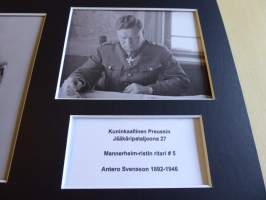 Antero Svensson, Mannerheim-ristin ritari, valokuvat, paspiksen koko A4. Jääkäripataljoona 27, esim. lahjaksi. Myös muita Mannerheim-ristin ritareita, kysy.