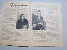 Eeva 1948 nr 4 kansikuva Madame Kavur, Turkin ministerin puoliso, Saanko luvan pyytää neidin lättä?, Vieraat silmät, Kaupungn kattojen yläpuolella, ym.