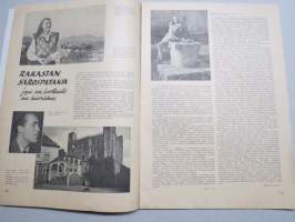 Eeva 1948 nr 4 kansikuva Madame Kavur, Turkin ministerin puoliso, Saanko luvan pyytää neidin lättä?, Vieraat silmät, Kaupungn kattojen yläpuolella, ym.