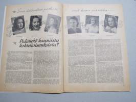 Eeva 1948 nr 3 kansikuva Salonkitanssijoiden kilpatansseissa sai Helsingin mestariparn arvonimen A-sarjassa Vickten-Vickten, Taiteilijoita Auran rannoilla, ym.