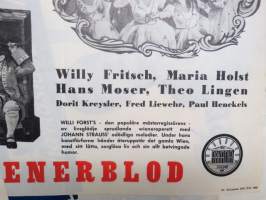 Wieniläisverta - Wienerblod, Willi Forst, Willi Fritsch, Maria Holst, Hans Moser, Theo Lingen, 1942 -elokuvajuliste / movie poster