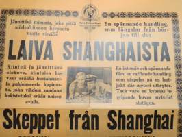 Laiva Shanghaista - Skeppet från Shanghai, Conrad Nagel, Kay Johnson, Louis Wolheim -elokuvajuliste / movie poster