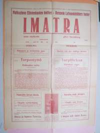 Matkustava Elävienkuvien teatteri - Resande Lefvandebilders teater Imatra, Paksunen (Paksukainen?) ja sietämätön jano / Torpantyttö / Charlie Chaplin -elokuvajuliste