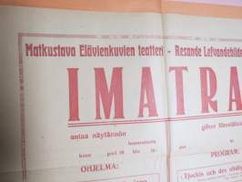 Matkustava Elävienkuvien teatteri - Resande Lefvandebilders teater Imatra, Paksunen (Paksukainen?) ja sietämätön jano / Torpantyttö / Charlie Chaplin -elokuvajuliste