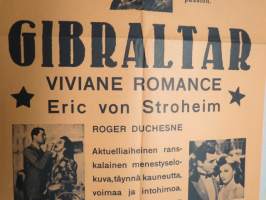 Gibraltar, Viviane Romance, Eric von Stroheim, 1942 -elokuvajuliste / movie poster