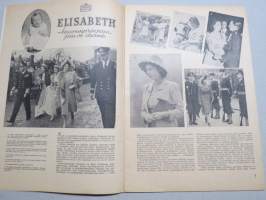 Eeva 1947 nr 3 kansikuva Tasavallan presidentin puoliso kirjoittaa nimensä Suurkisa-adressiin, Suomalainen nainen opettaa Maharanille englannin kieltä, ym.