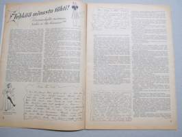 Eeva 1947 nr 4 kansikuva Eeva-Kaarina Volanen, Nuorison seurustelumoraalista, Kuuluisat häät, Pariisin viimeiset, Suomalaiset ovat iloisia, Me kaksi ulkomailla, ym.