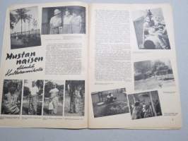 Eeva 1947 nr 11 kansikuva Ranskalainen filmitähti Yvonne Sanson, Mustan naisen elämää kultarannikolla, Arkkitehti Kyllikki Halme - Oman aikamme romantiikkaa, ym.