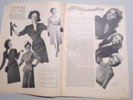 Eeva 1947 nr 11 kansikuva Ranskalainen filmitähti Yvonne Sanson, Mustan naisen elämää kultarannikolla, Arkkitehti Kyllikki Halme - Oman aikamme romantiikkaa, ym.