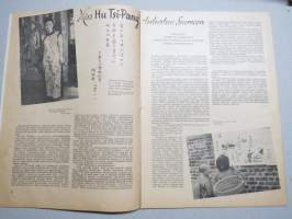 Eeva 1946 nr 3 kansikuva neiti Brita Levón, Mitä on inspiratio?, Miss Hu Tsi-Pang tutustuu Suomeen, Miss Jäderholm-Snellman Lontoon näkradiossa, Vihittyjä, ym.