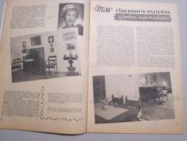 Eeva 1946 nr 3 kansikuva neiti Brita Levón, Mitä on inspiratio?, Miss Hu Tsi-Pang tutustuu Suomeen, Miss Jäderholm-Snellman Lontoon näkradiossa, Vihittyjä, ym.