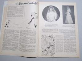 Eeva 1946 nr 6 kansikuva Aino-Inkeri Notkola ja Vappu Elo kansanteatterissa, Morsiameni pukuko?, Romantiikkaa Uruguaylaisessa täysihoitolassa, Mitä on juhannus?, ym.