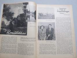 Eeva 1946 nr 6 kansikuva Aino-Inkeri Notkola ja Vappu Elo kansanteatterissa, Morsiameni pukuko?, Romantiikkaa Uruguaylaisessa täysihoitolassa, Mitä on juhannus?, ym.