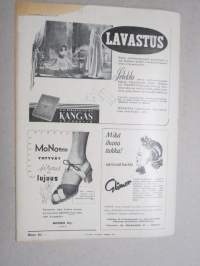 Eeva 1946 nr 6 kansikuva Aino-Inkeri Notkola ja Vappu Elo kansanteatterissa, Morsiameni pukuko?, Romantiikkaa Uruguaylaisessa täysihoitolassa, Mitä on juhannus?, ym.