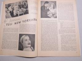 Eeva 1946 nr 1 kansikuva Kevään nainen, Gabriela Mistral, rakkauden, lasten ja kotimaan runolija, Itkevät ruusut, Iltajuhlissa, Mr Järvinen tuli New Yorkista, ym.