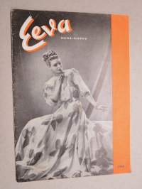 Eeva 1946 nr 7-8 Miamin lumotuilla palmusaarilla, Katsokaas - rakastan tuota heppua, Keittiö alokkaita, Kauneutta kaivopuistossa, Orvokki-silmäinen ballerina, ym.