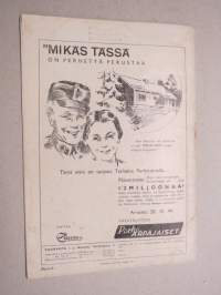 Eeva 1944 nr 11 kansikuva Suomalaisen oopperan tanssijatar Eva Hemming, Erään soturin puoliso, Ollaan niinkuin pääskyset -pesä laitetaan, Guy de Maupassant ja naiset