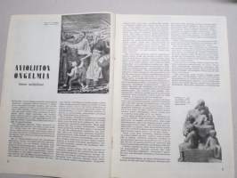 Eeva 1943 nr 3 Avioliiton ongelmia, Rakkaus, taide ja kuolema, Neljä kirjettä, Hotellinisäntien kuningas, Räikeän punainen pusero ja ohuen sininen puku, ym.