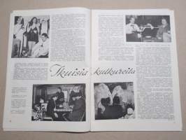 Eeva 1949 nr 2 kansikuva Rouva Sylvi Rydman, Nainen ja kauneus, Ikuisia kulkureita, Kauppakorkeakoulun oma talo valmstuu, Bussilla Pariisista Helsinkiin, ym.