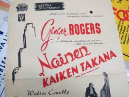 Nainen kaiken takana - Kvinnan bakom allt, Ginger Rogers, Walter Conolly, Tim Holt, Verree Teasdale, James Ellison, 1943 -elokuvajuliste / movie poster