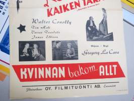 Nainen kaiken takana - Kvinnan bakom allt, Ginger Rogers, Walter Conolly, Tim Holt, Verree Teasdale, James Ellison, 1943 -elokuvajuliste / movie poster