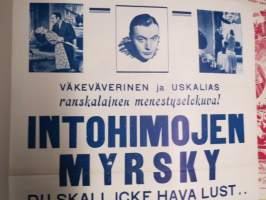 Intohimojen myrsky - Du skall icke hava lust, Charles Boyer, Michele Morgan -elokuvajuliste / movie poster