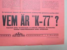 Kuka on K-77? - Vem är K-77?, Brigitte Helm, Carl Ludvig Diehl -elokuvajuliste / movie poster